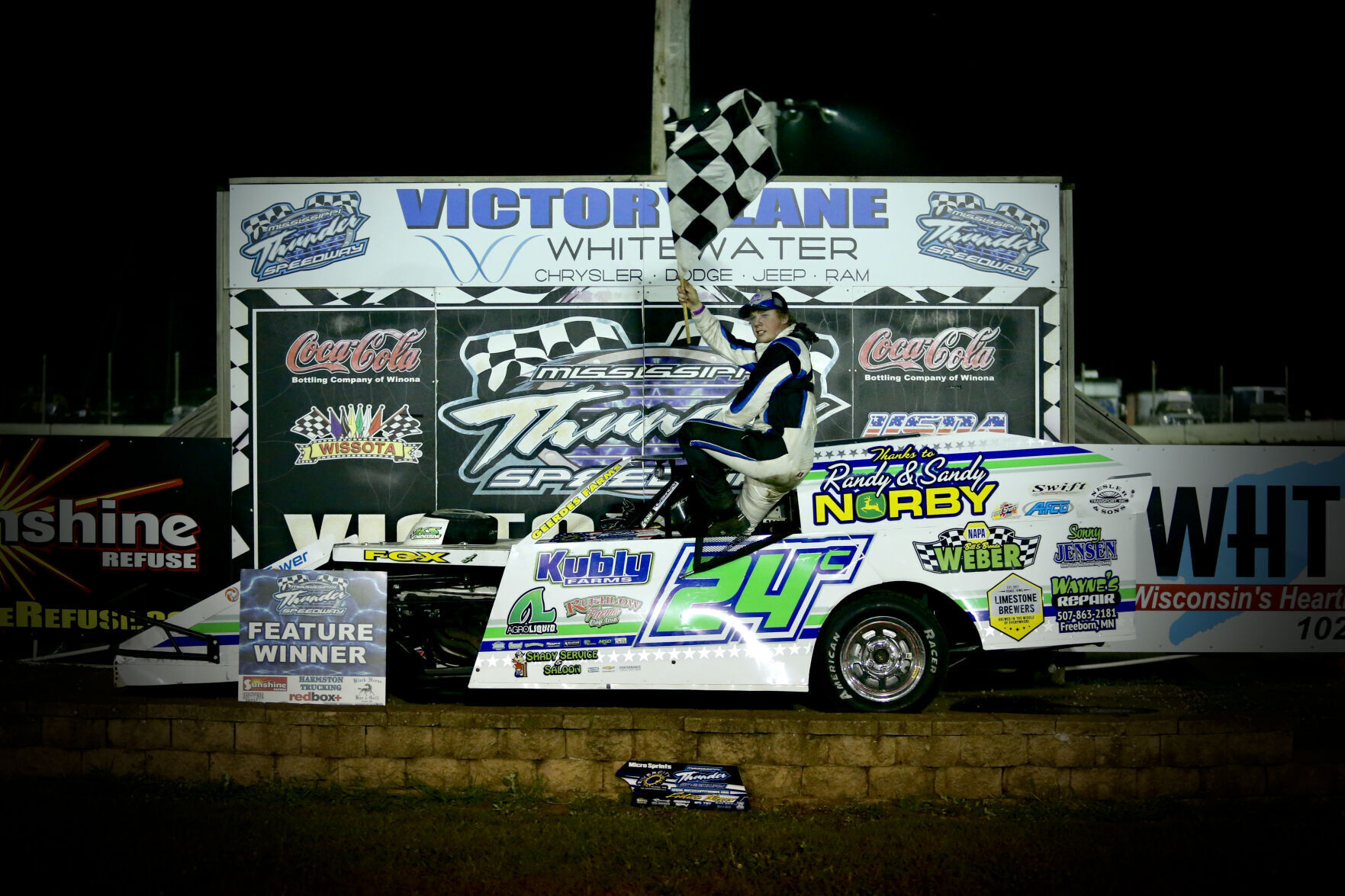 USRA Modifieds Feature Winner Jim Chisholm from Osage, IA